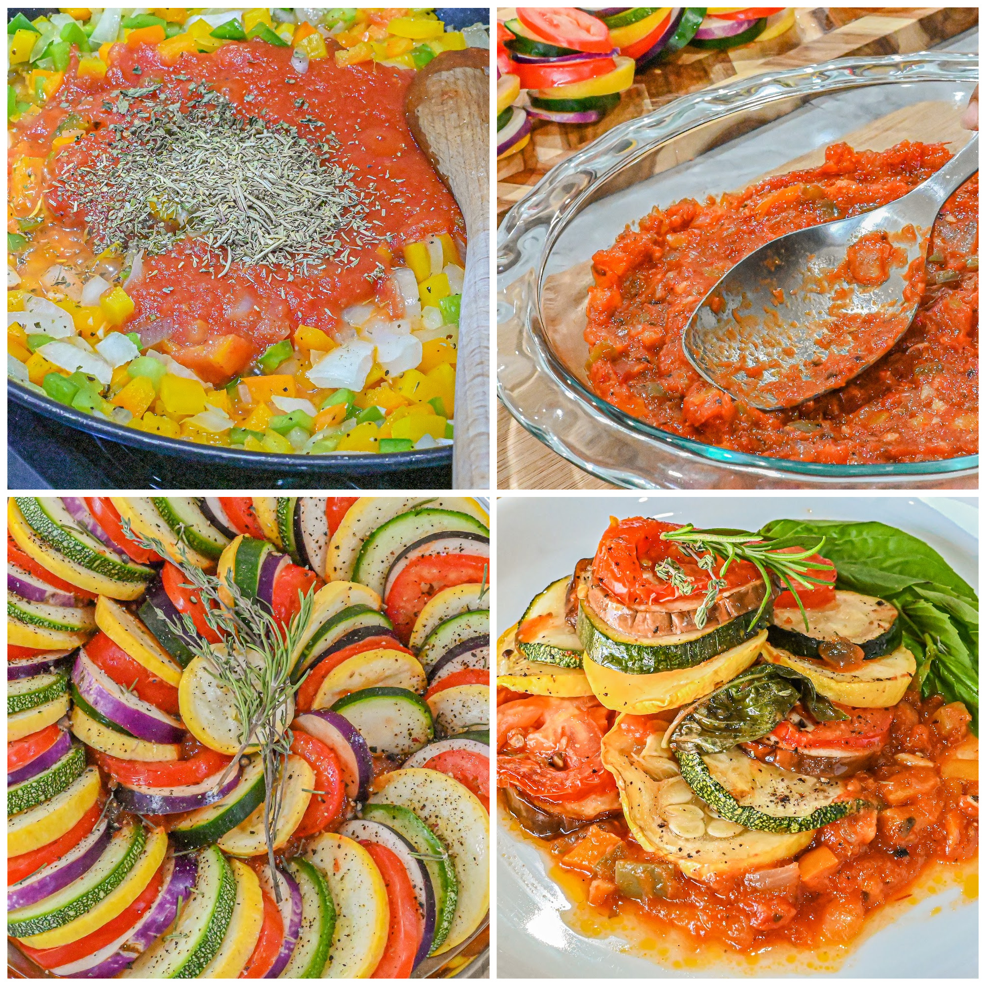 keto ratatouille process pictures collage